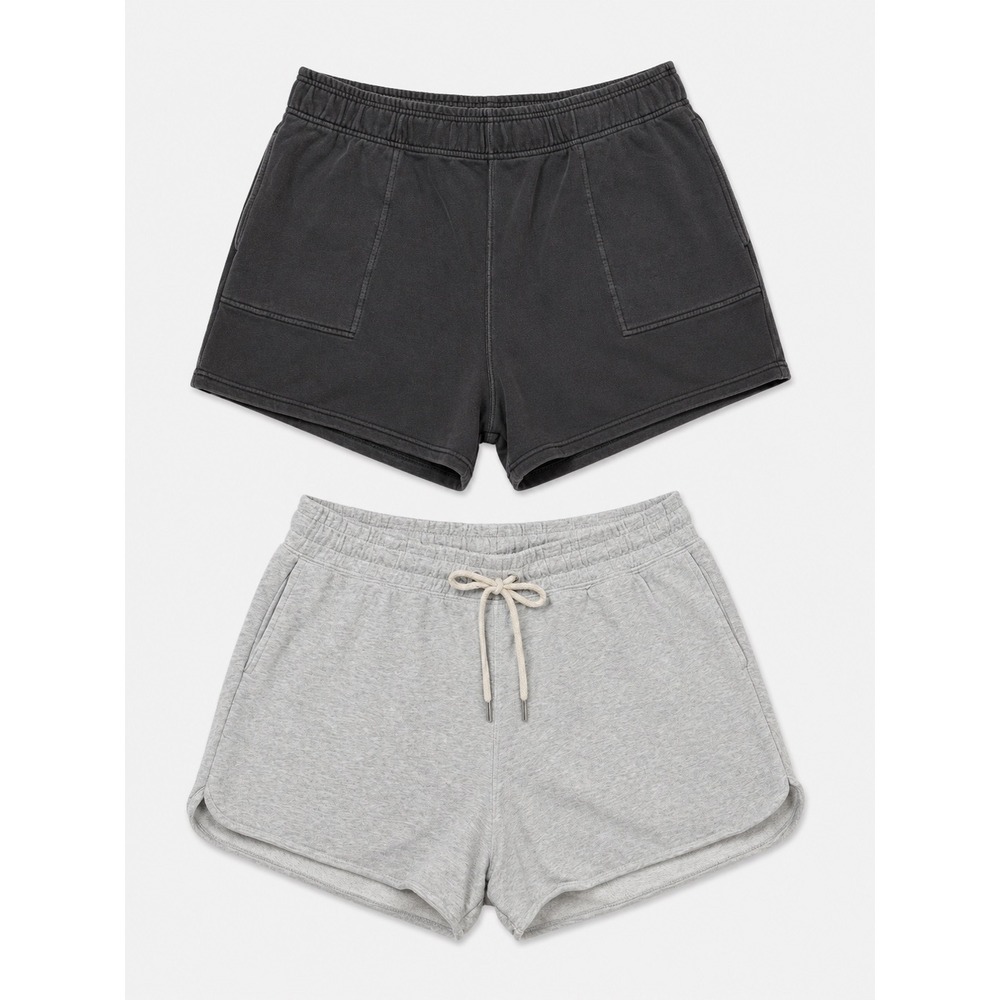 Aerie Women XL Lounge Shorts Bundle Gray Charcoal Cotton Blend 2 Pack